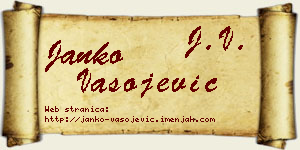 Janko Vasojević vizit kartica